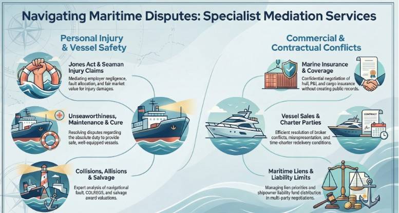 Maritime and Admiralty Disputes Handled by Ford J. Fegert